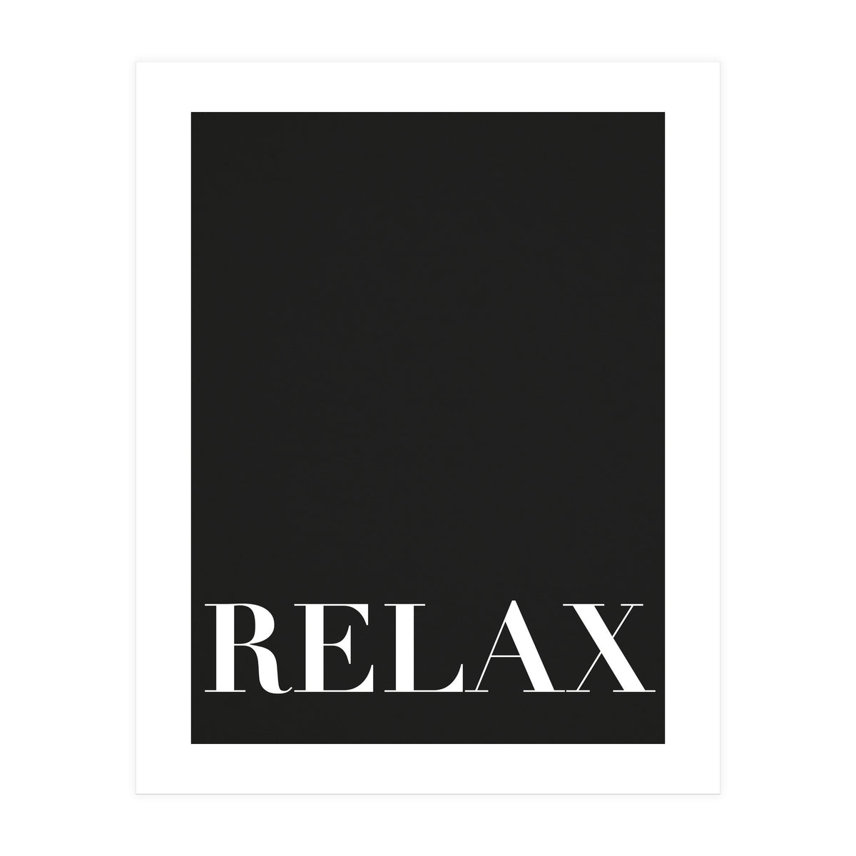 Relax Black (Print Only)