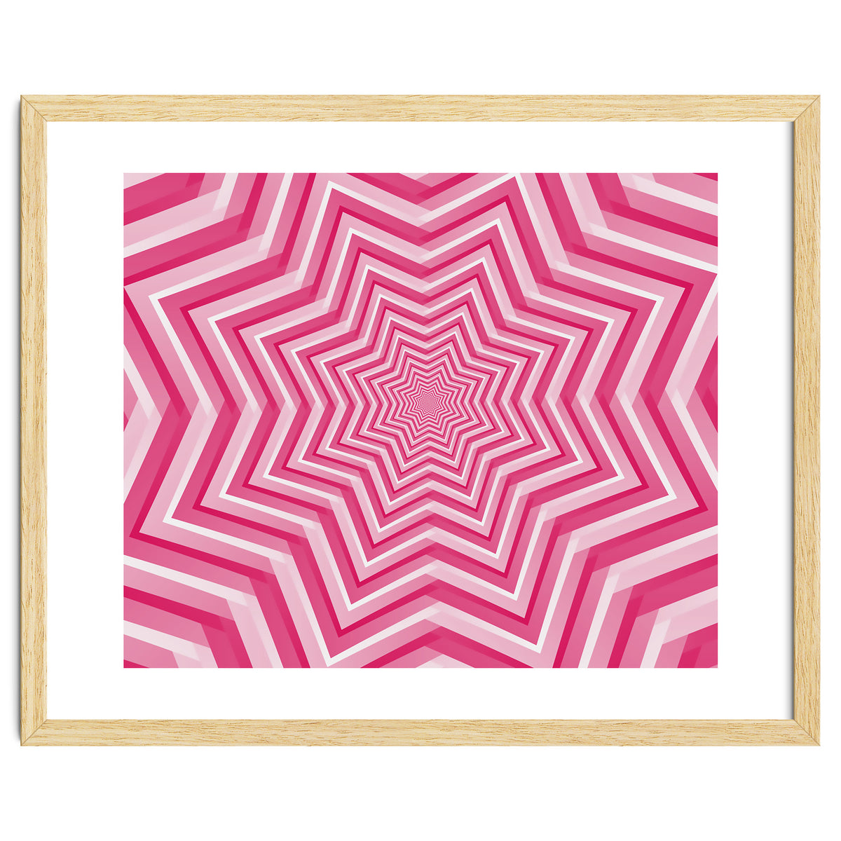 Abstract Pink Geometric Design Art
