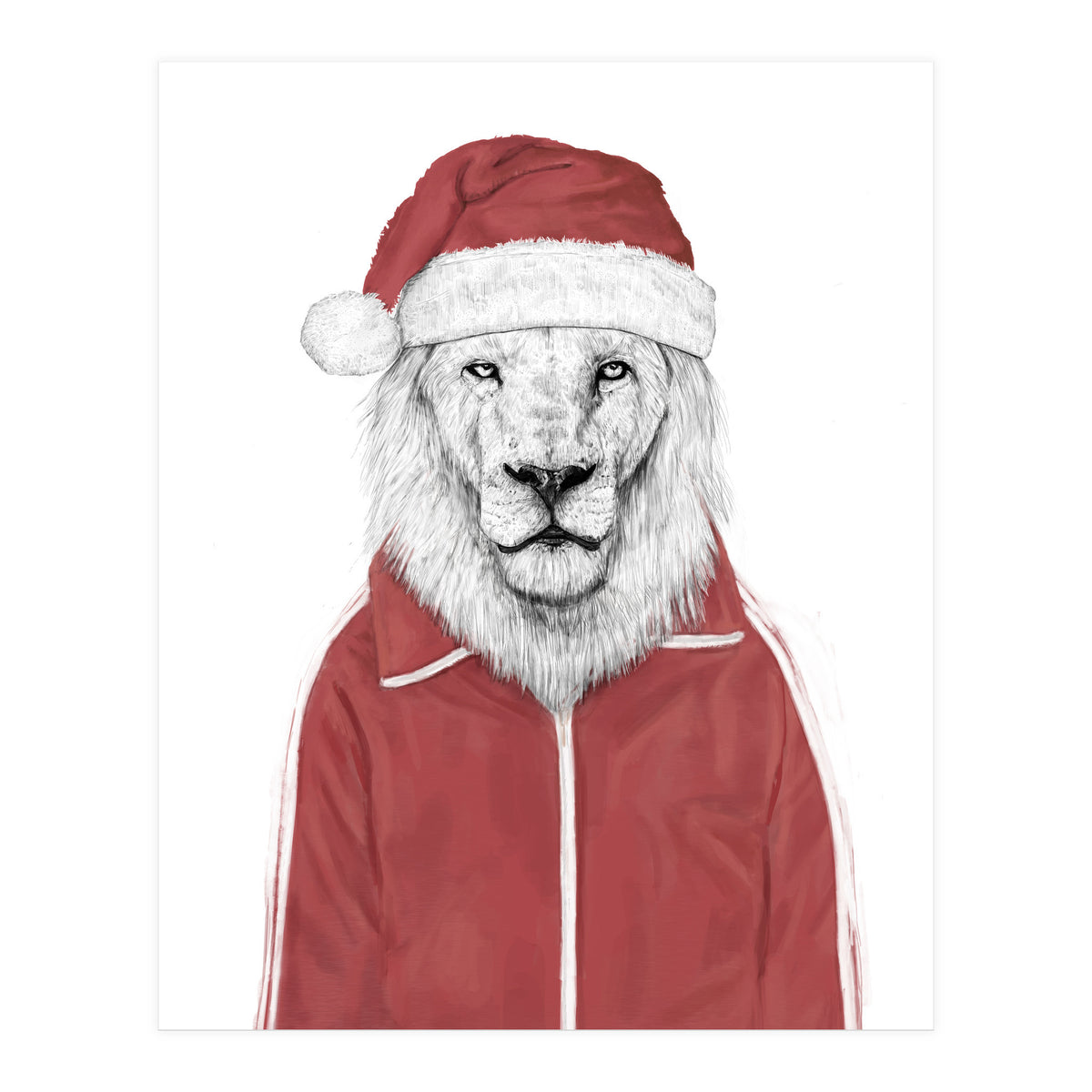 Santa Lion (Print Only)