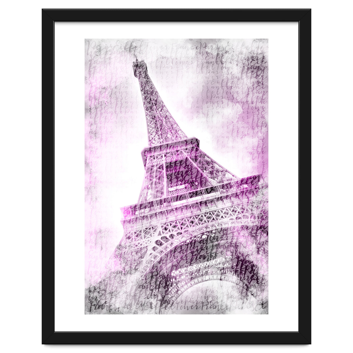 PARIS Watercolor Eiffel Tower | pink