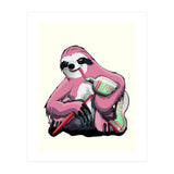 Sloth Brushing Teeth, Funny Bathroom Humour (Print Only) thumbnail