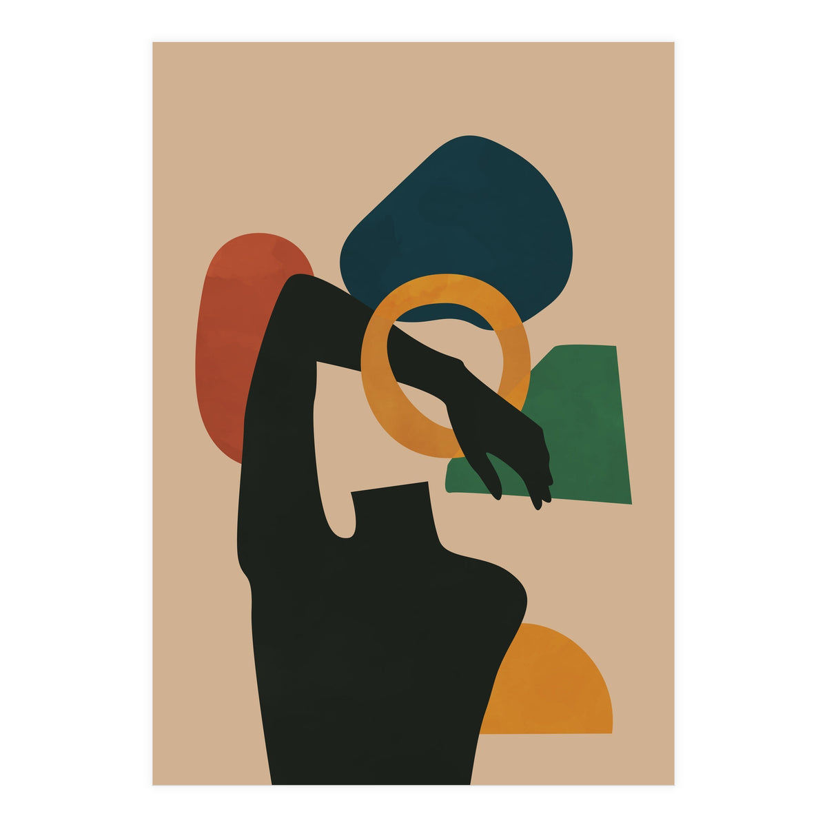 Abstract Body Mind Modern Mid Century (Print Only)