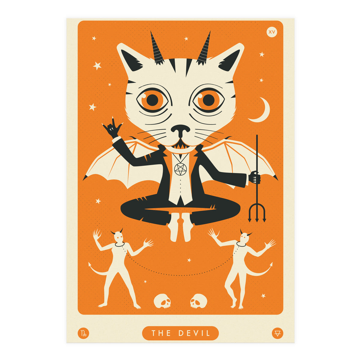 TAROT CARD CAT: THE DEVIL (Print Only)
