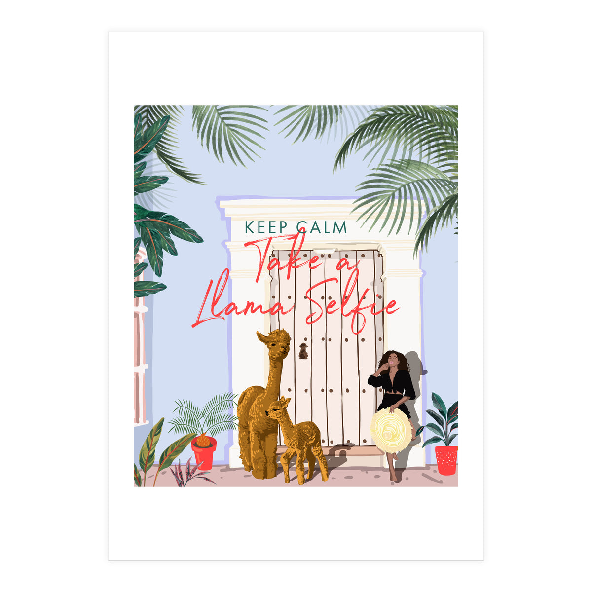 Llama Selfie (Print Only)