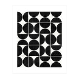 Mid-Century Modern Pattern No.3 - Black and White Concrete (Print Only) thumbnail