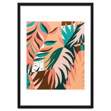 Watching The Leaves Turn, Tropical Autumn Colorful Eclectic Abstract Palm Nature Boho Graphic Design thumbnail