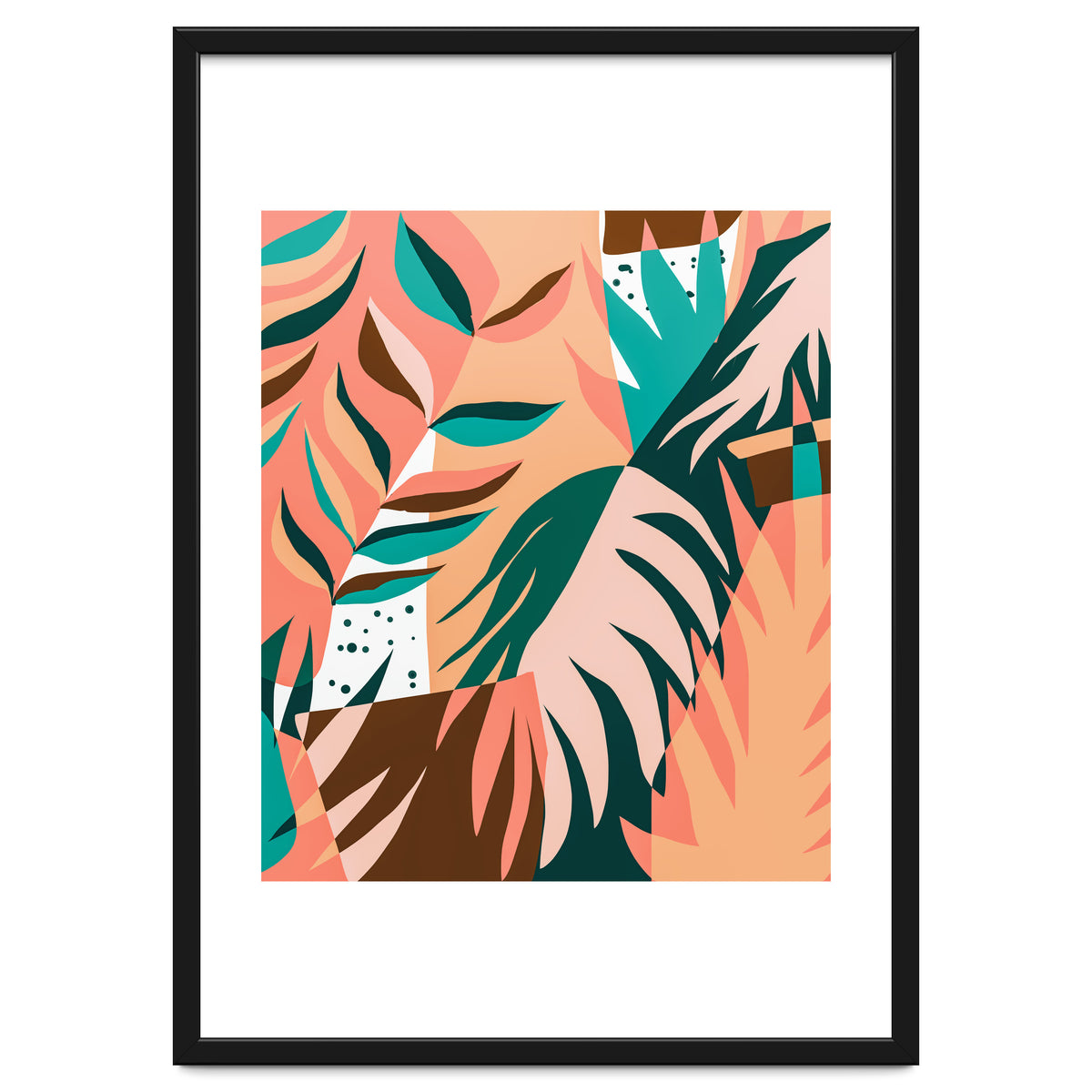 Watching The Leaves Turn, Tropical Autumn Colorful Eclectic Abstract Palm Nature Boho Graphic Design