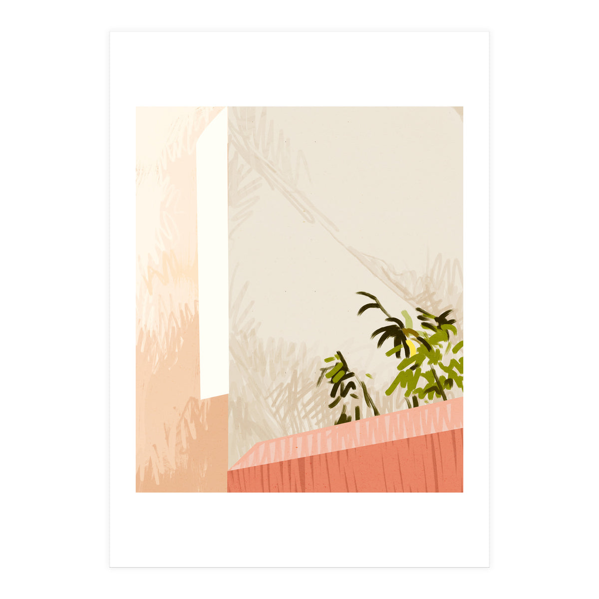 Lazy Afternoon #Abstract Digital Plants Grow (Print Only)