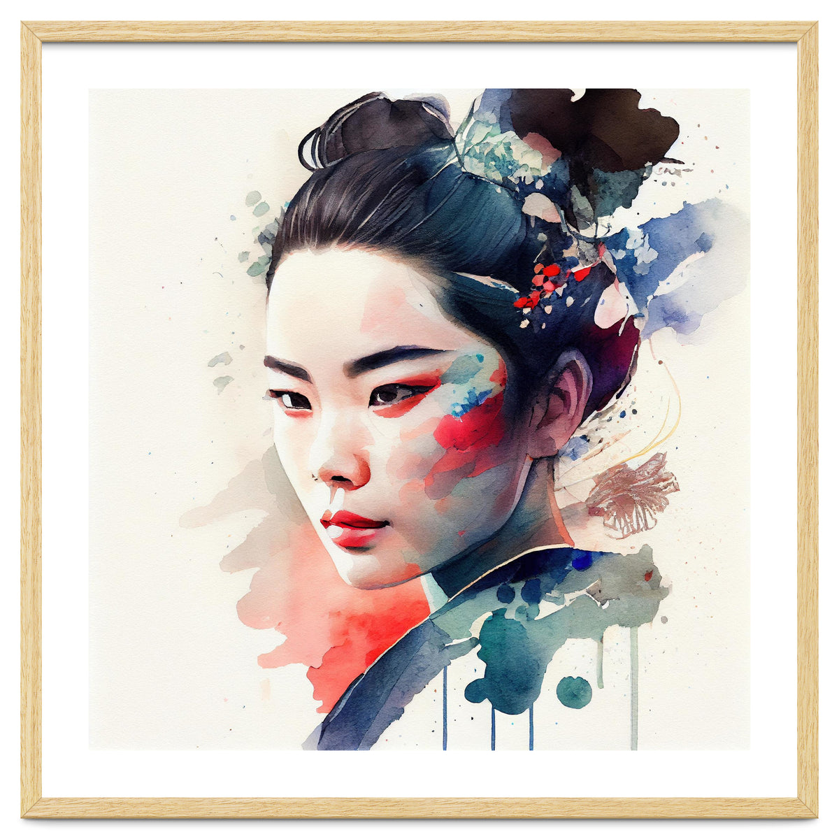 Watercolor Modern Geisha #4