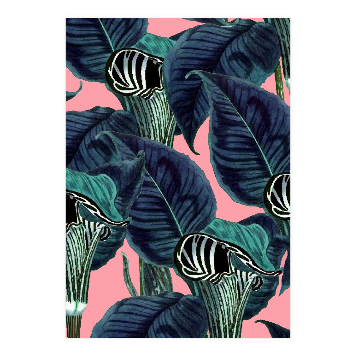 Tropical Flower Pattern (Print Only)