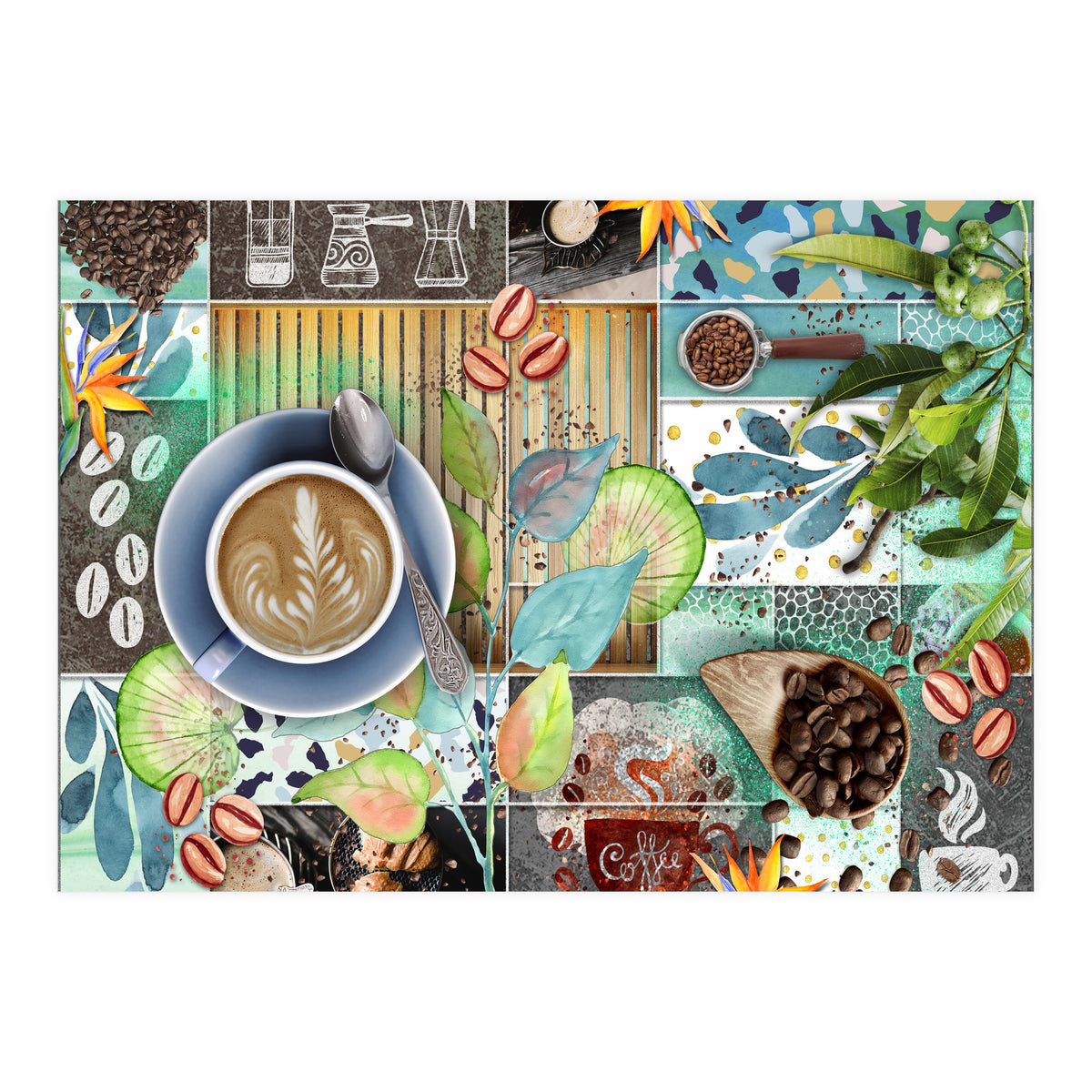 Coffee Shop Collage (Print Only)