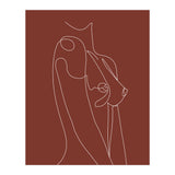 Female chest line-brown (Print Only) thumbnail