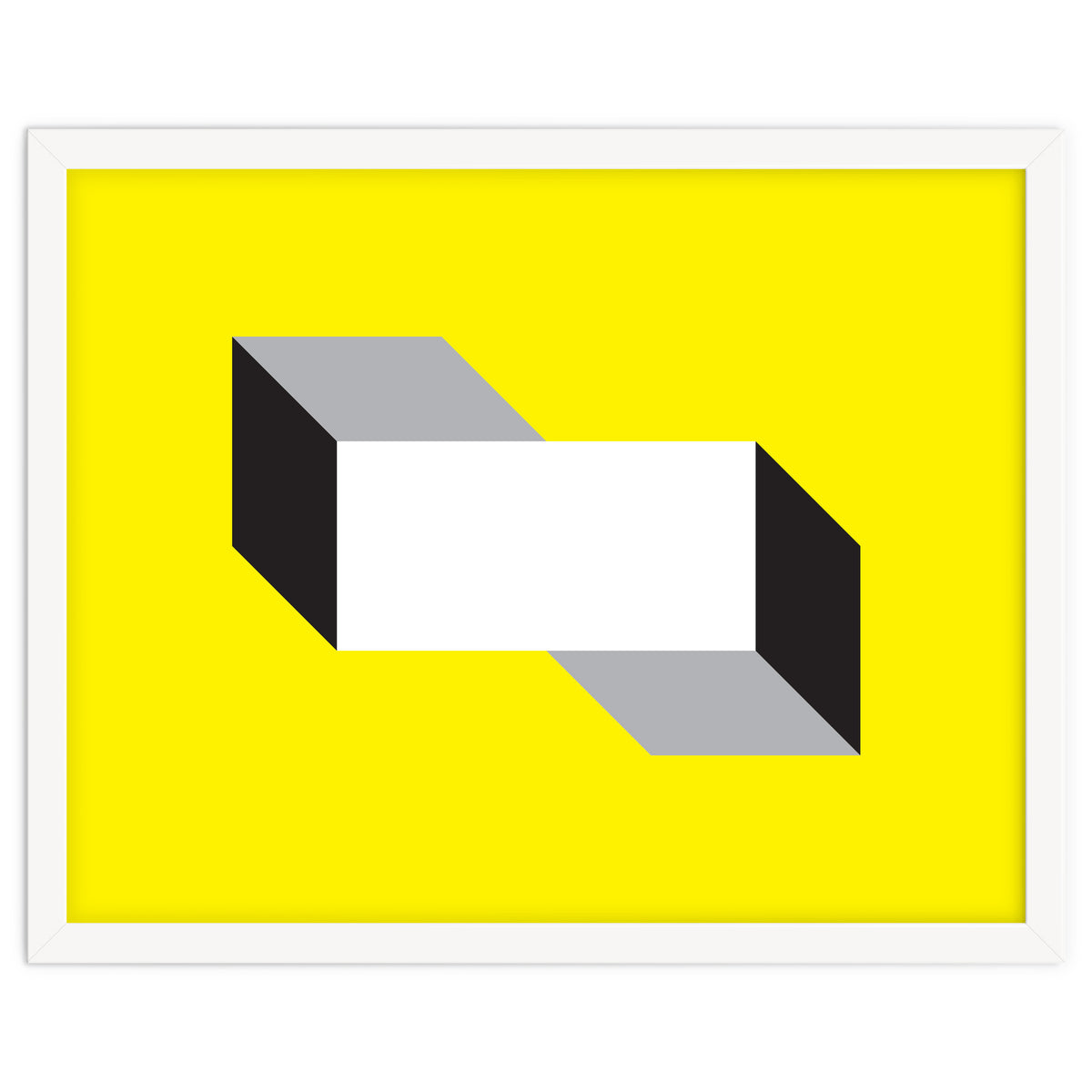Geometric Shapes No. 50 - yellow, black & grey