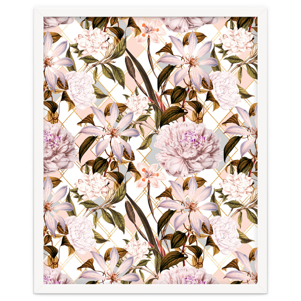 Pink flowering in geometric