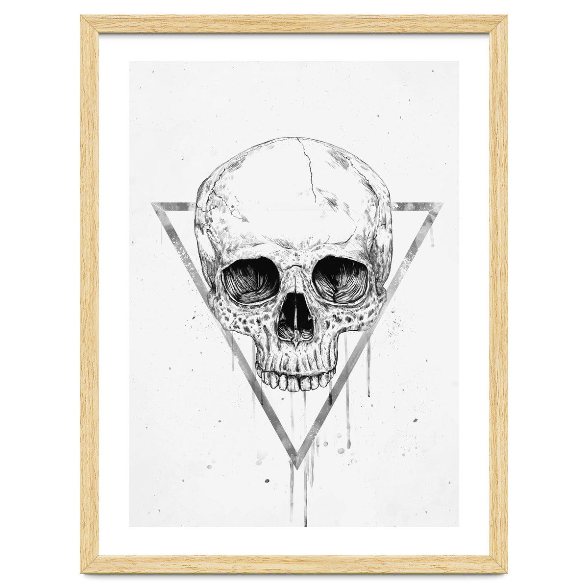 Skull In A Triangle (bw)