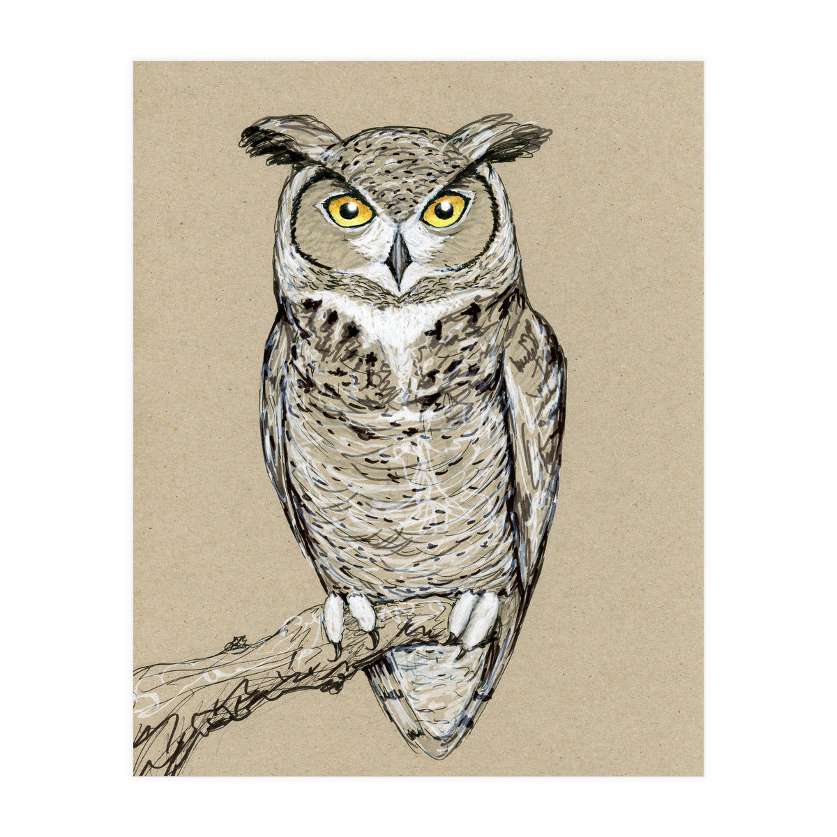 Great horned owl (Print Only)