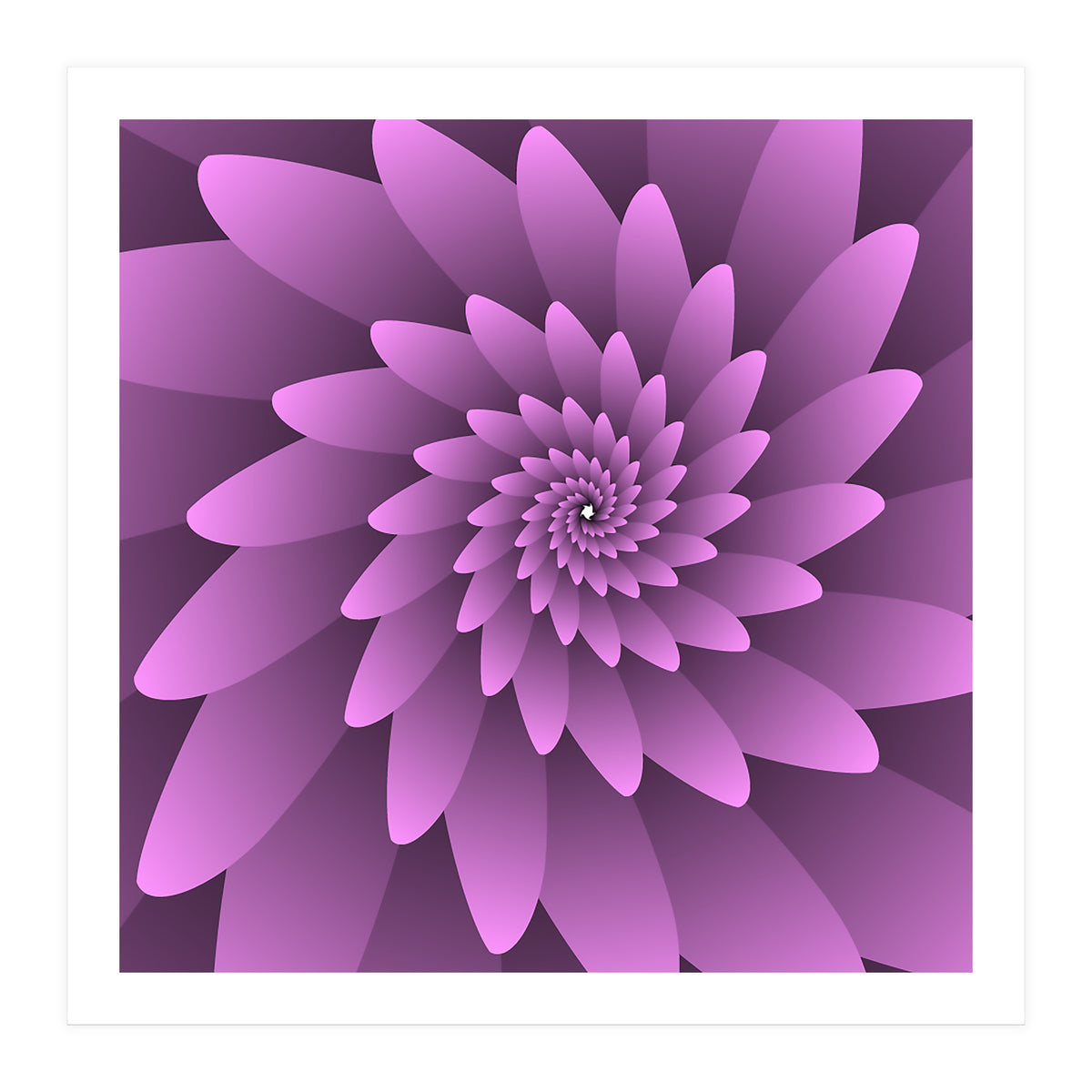 3 D Floral Modern Pink Art (Print Only)