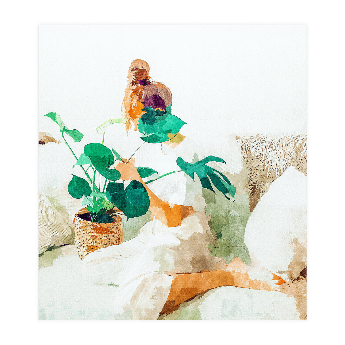 Me And Monstera (Print Only)