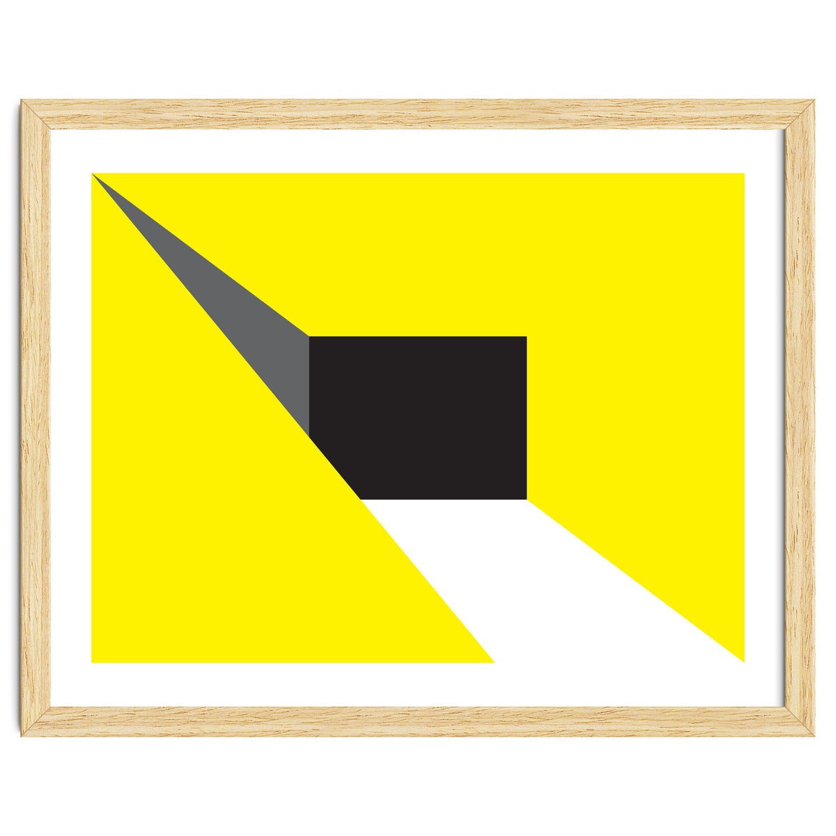 Geometric Shapes No. 20 - yellow, black & grey