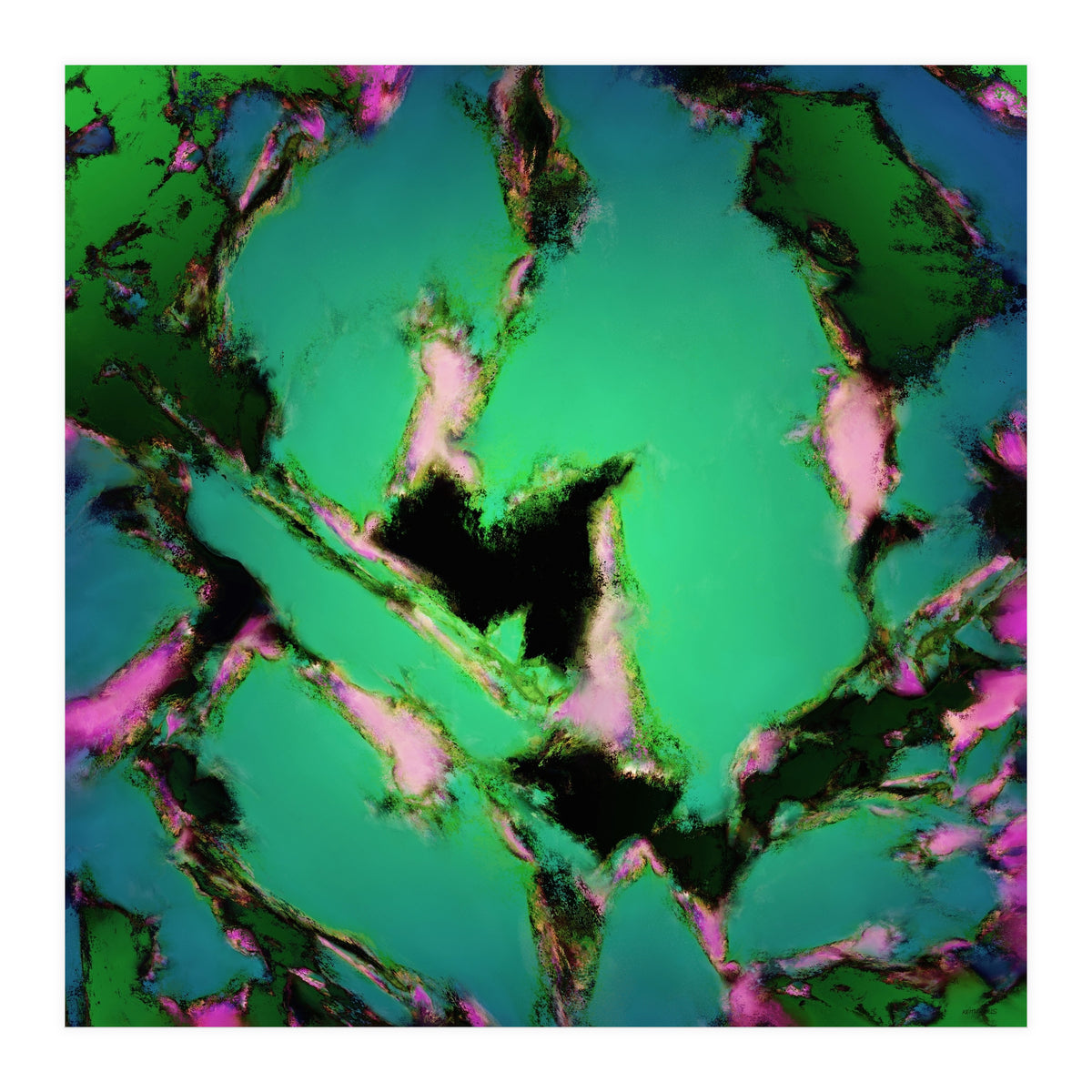 A Working Turquoise Engine (Print Only)