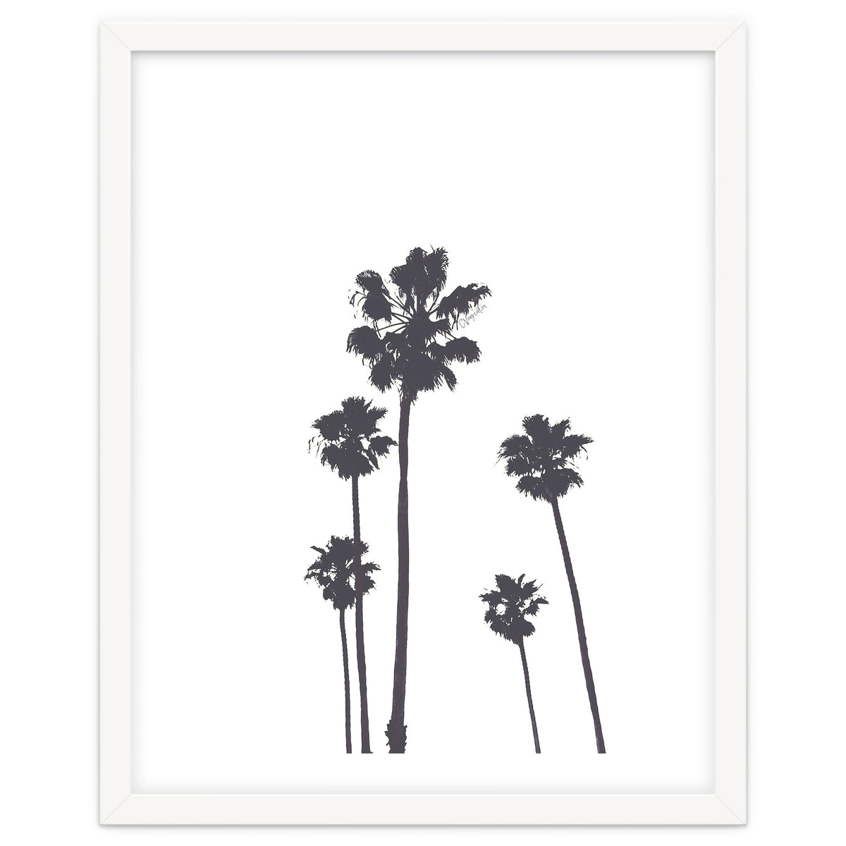 Palms & Sunset-Minimal B&W 2