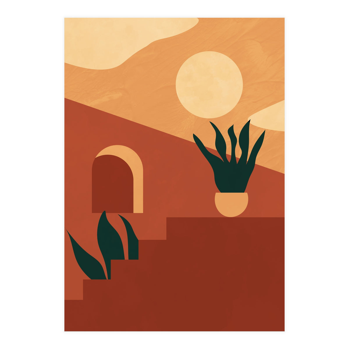 Boho  Desert Terracotta Print (Print Only)