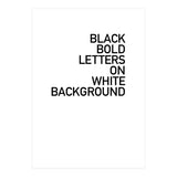 BLACK BOLD LETTERS (Print Only) thumbnail