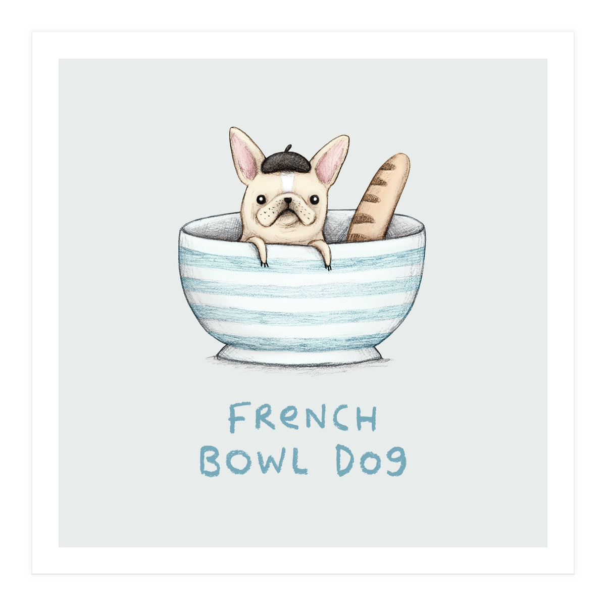 French Bowl Dog (Print Only)