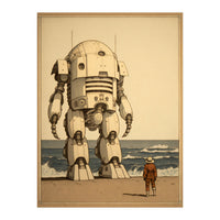 Giant Robot Japanese Woodblock Print (Print Only)