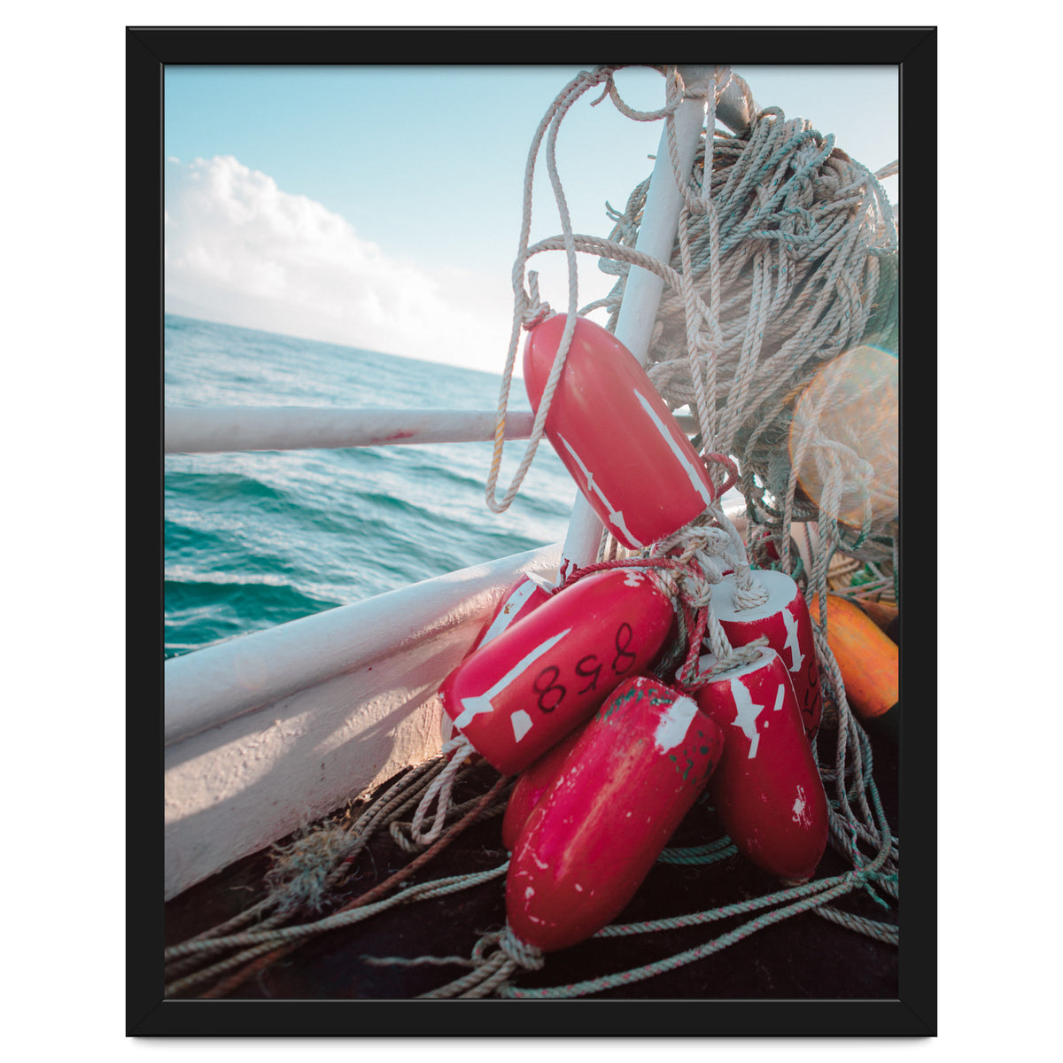Buoys on a fishing boat