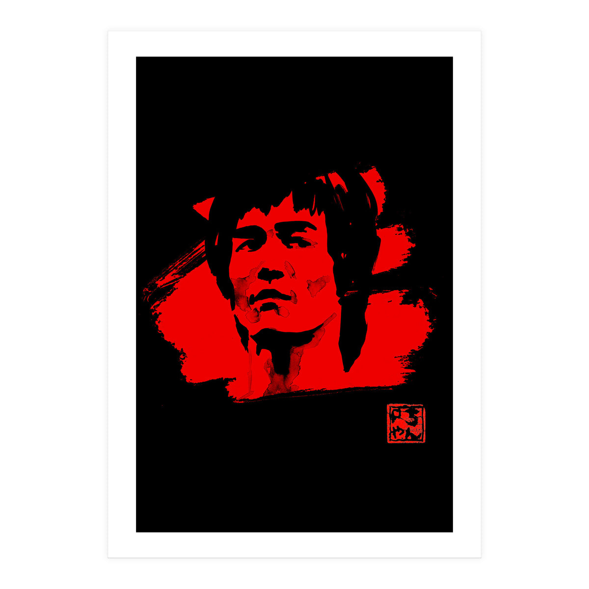 bruce lee in red 02 (Print Only)