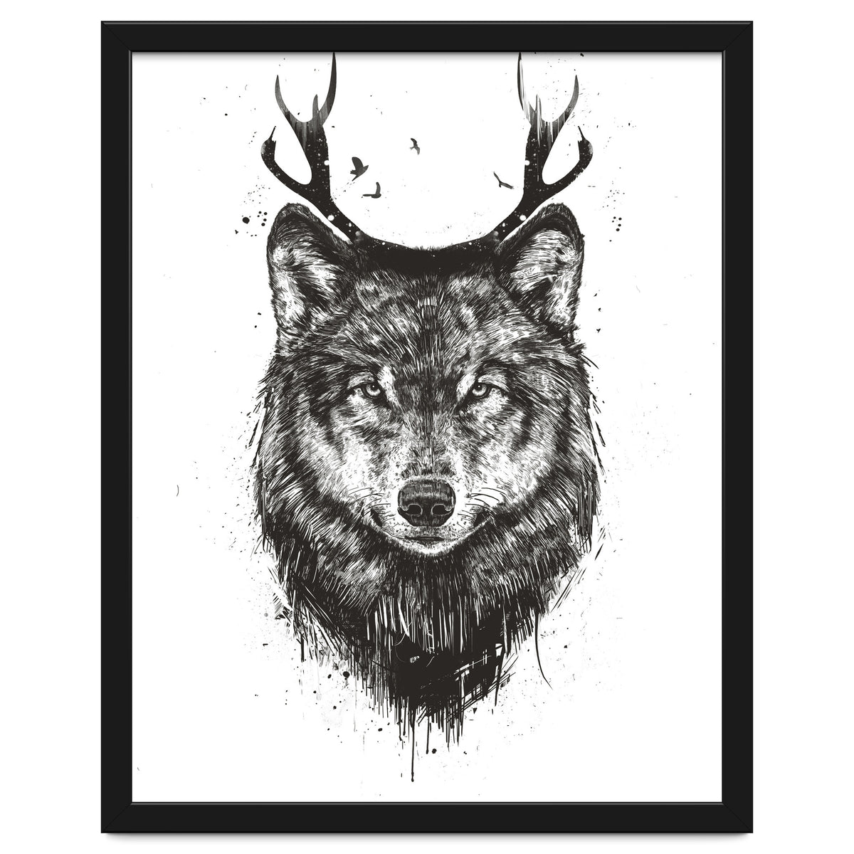 Deer Wolf Bw