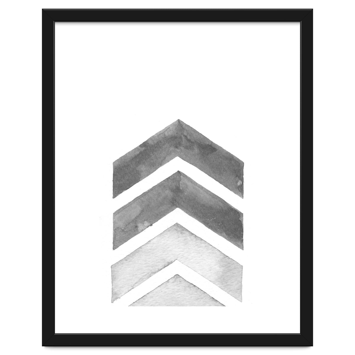 Grey Watercolor Chevron