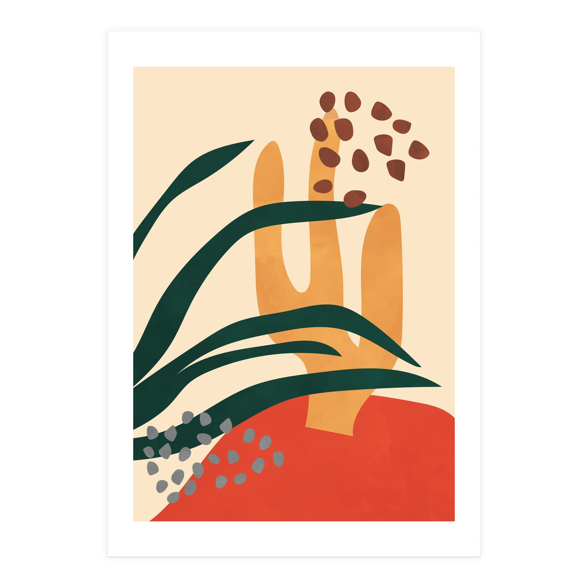 Abstract Scandi Botanical (Print Only)