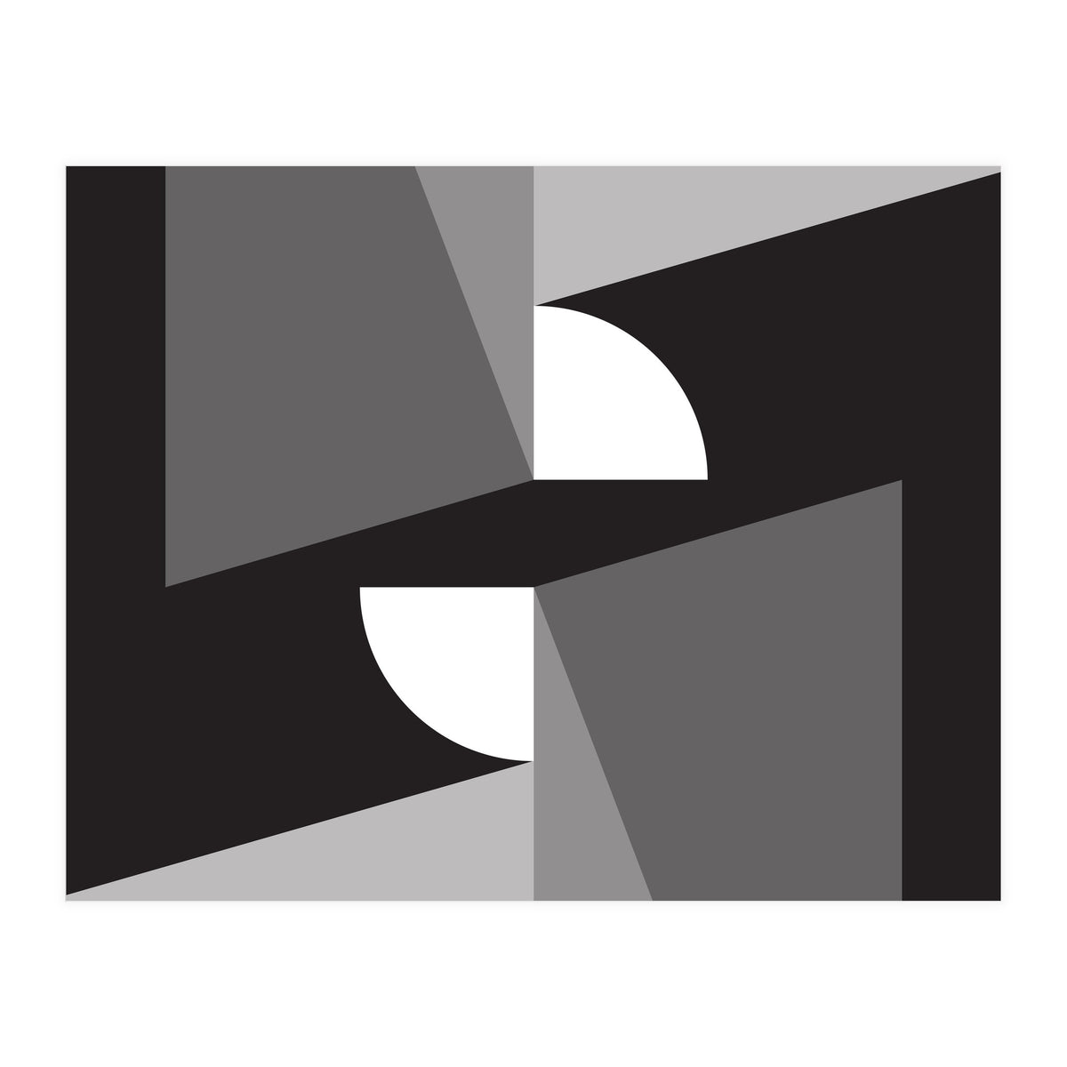 Geometric Shapes No. 11 - monochrome (Print Only)