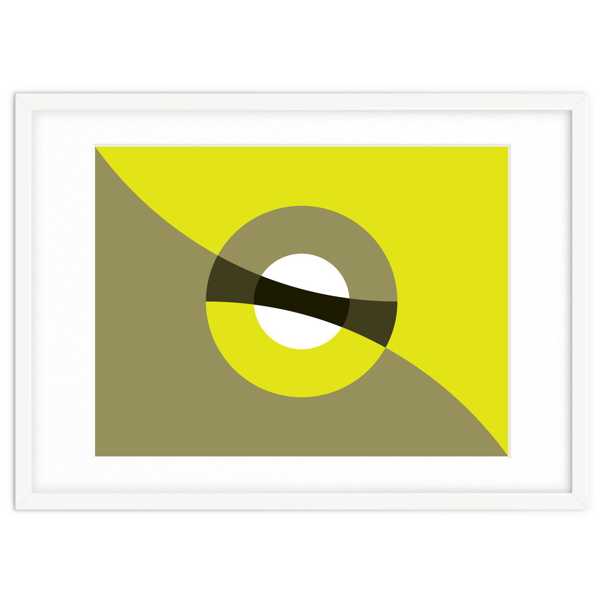 Geometric Shapes No. 44 -  mustard & beige