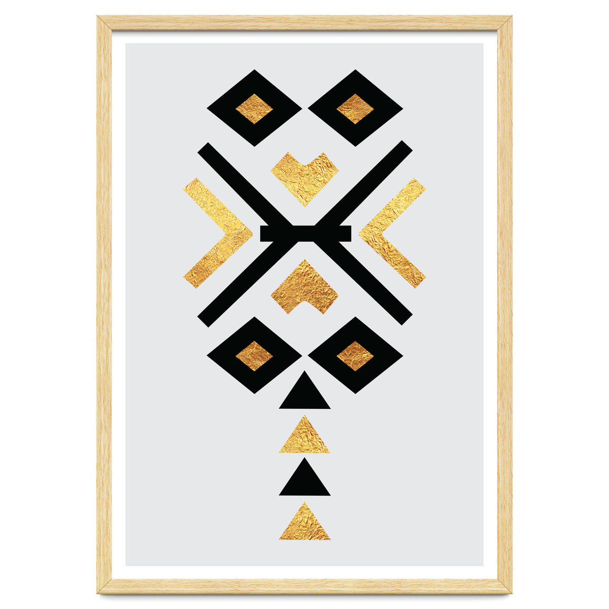 Gold And Black Abstract Tribal