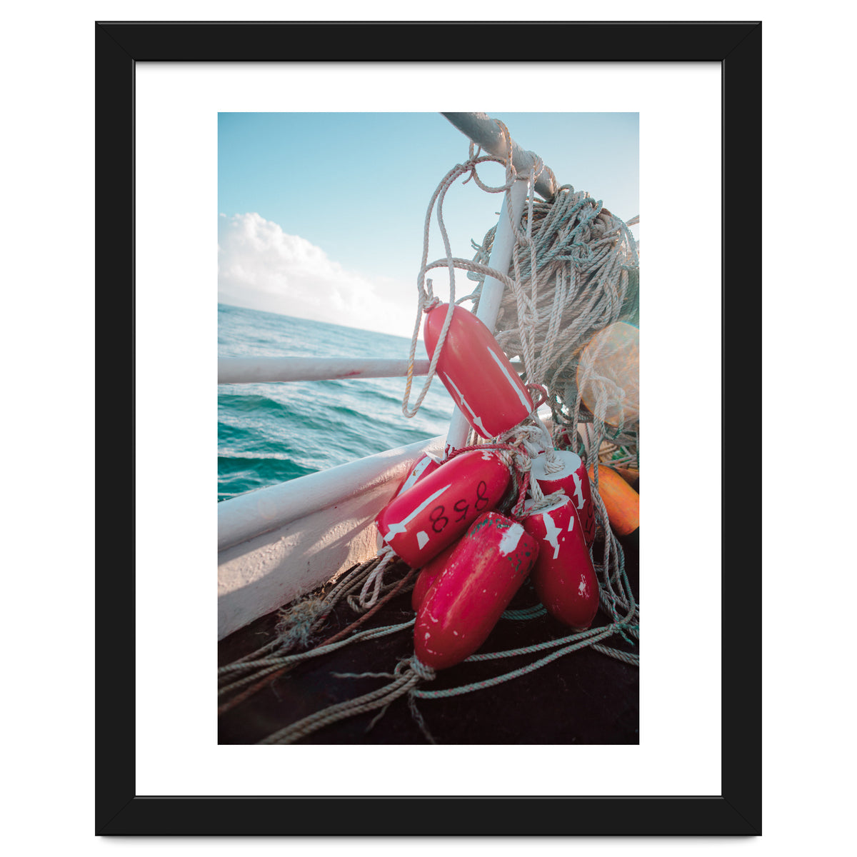 Buoys on a fishing boat