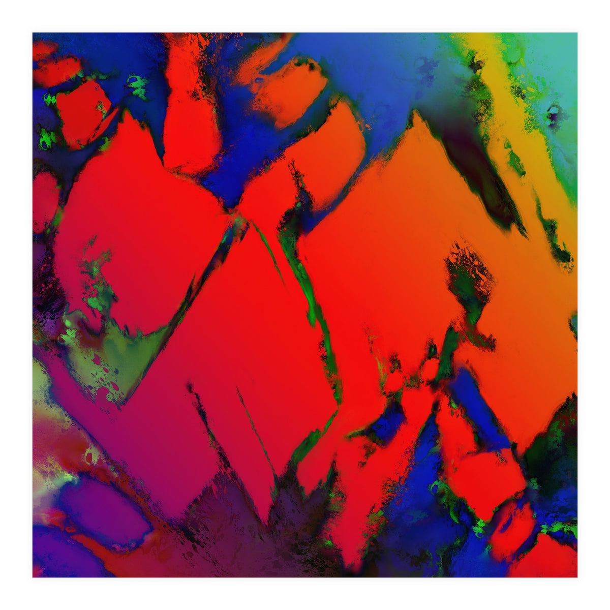 Colliding Panels Red (Print Only)