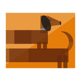 Mid Century Geometric Sausage Dog Dachshund (Print Only) thumbnail