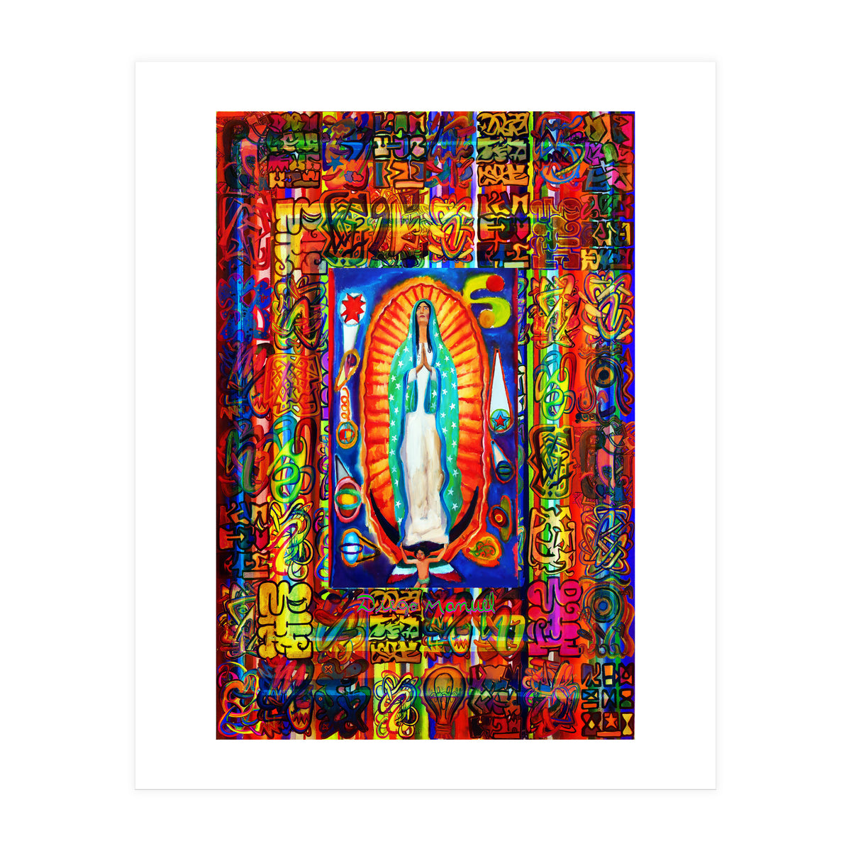 Graffiti Digital 2022 337 and Virgin of Guadalupe (Print Only)