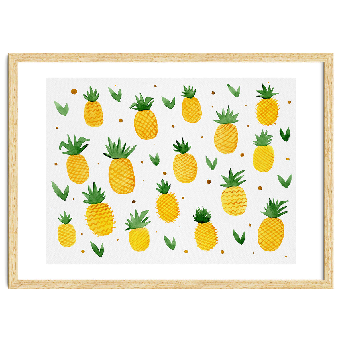 Watercolor pineapples