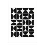 Mid-Century Modern Pattern No.3 - Black and White Concrete (Print Only) thumbnail