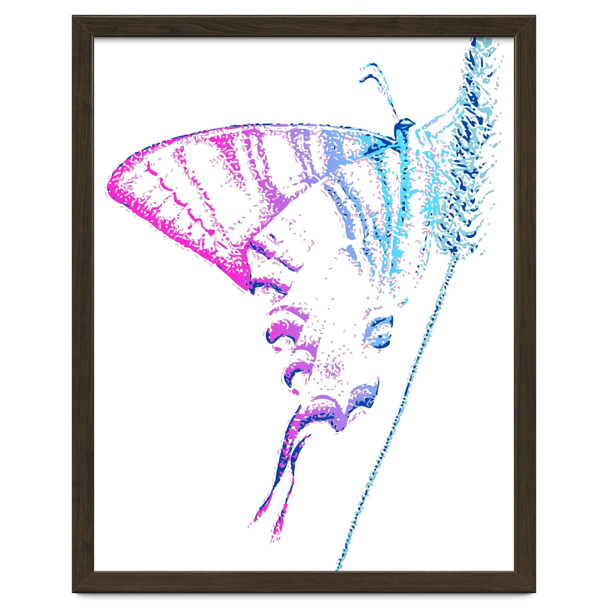 Swallowtail On Grass in Pinquoise