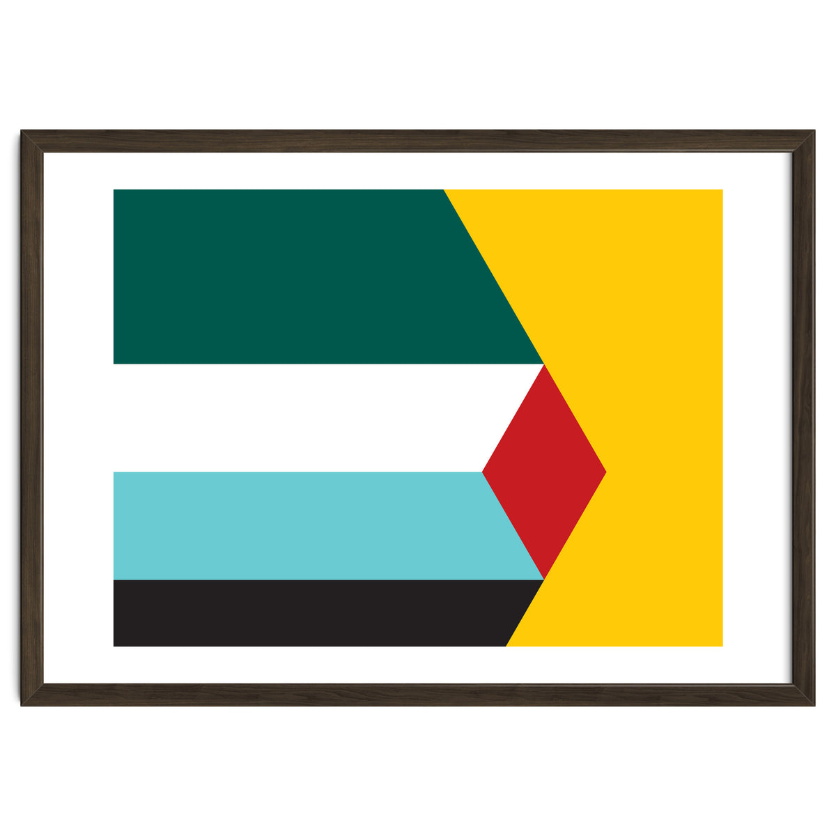 Geometric Shapes No. 43 - yellow & green