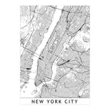 New York City White Map (Print Only) thumbnail