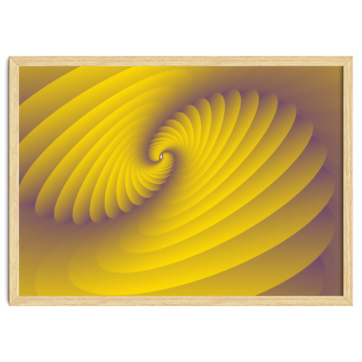 3d Abstract YELLOW Spiral Modern ART