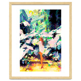 Live Quietly In a Corner Of Nature, Modern Bohemian Woman Jungle Forest Eclectic Painting thumbnail