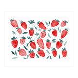 Strawberries - red and teal (Print Only) thumbnail