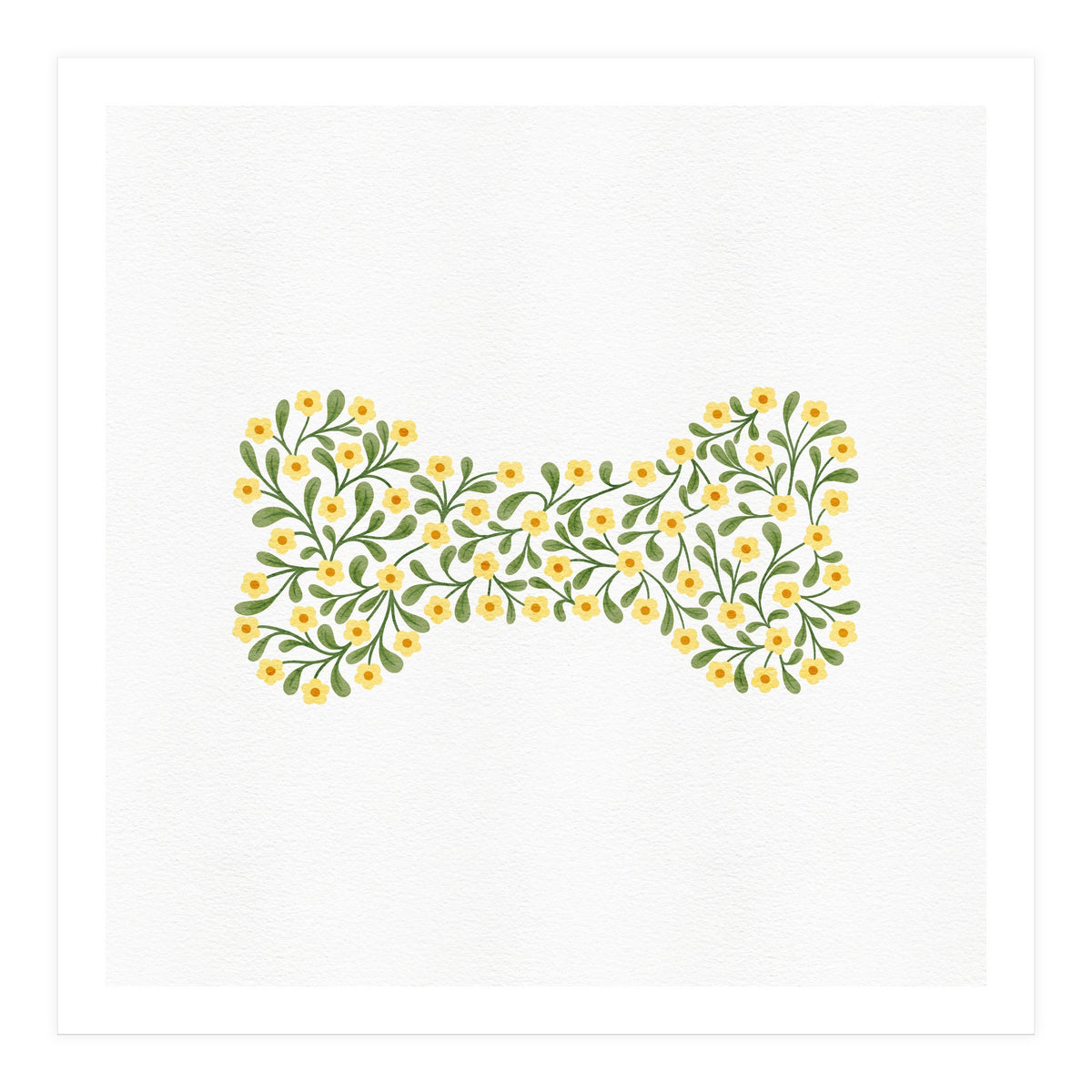 Floral Dog Bone (Print Only)